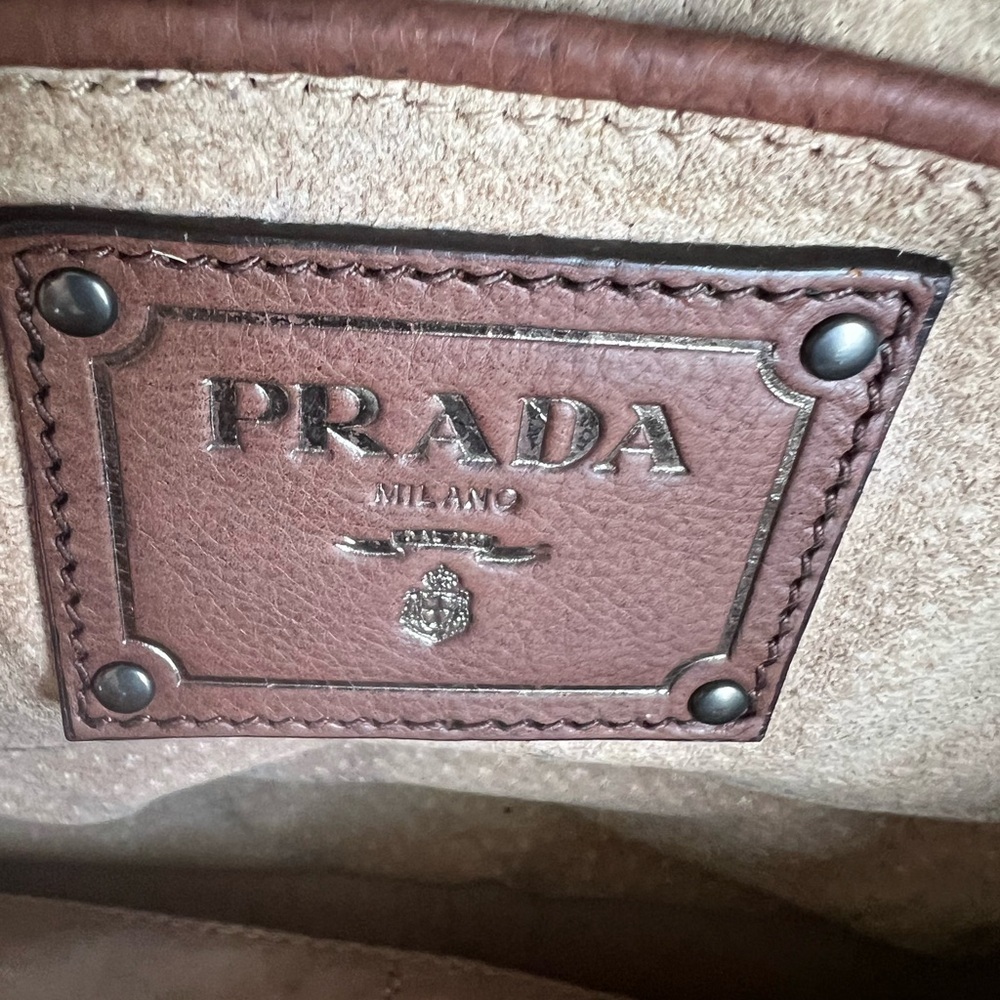 Prada Tan Leather Men's Briefcase - Picture 6 of 9